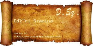 Dóri Szabina névjegykártya