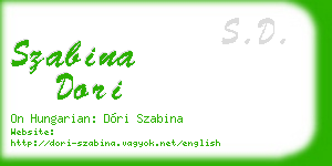 szabina dori business card